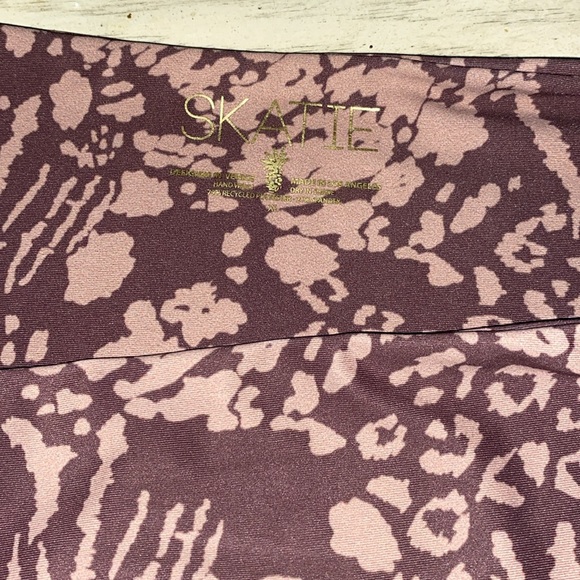 New Skatie Bikini Bottoms, Brown & Tan, Size X-Large, 21% Spandex, Sustainable - Picture 3 of 6